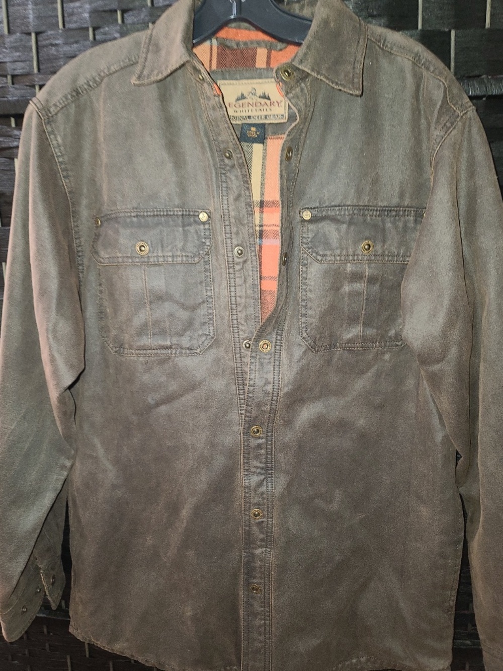 Legendary Whitetails Men's Journeyman Flannel Lined Shirt Jacket size small